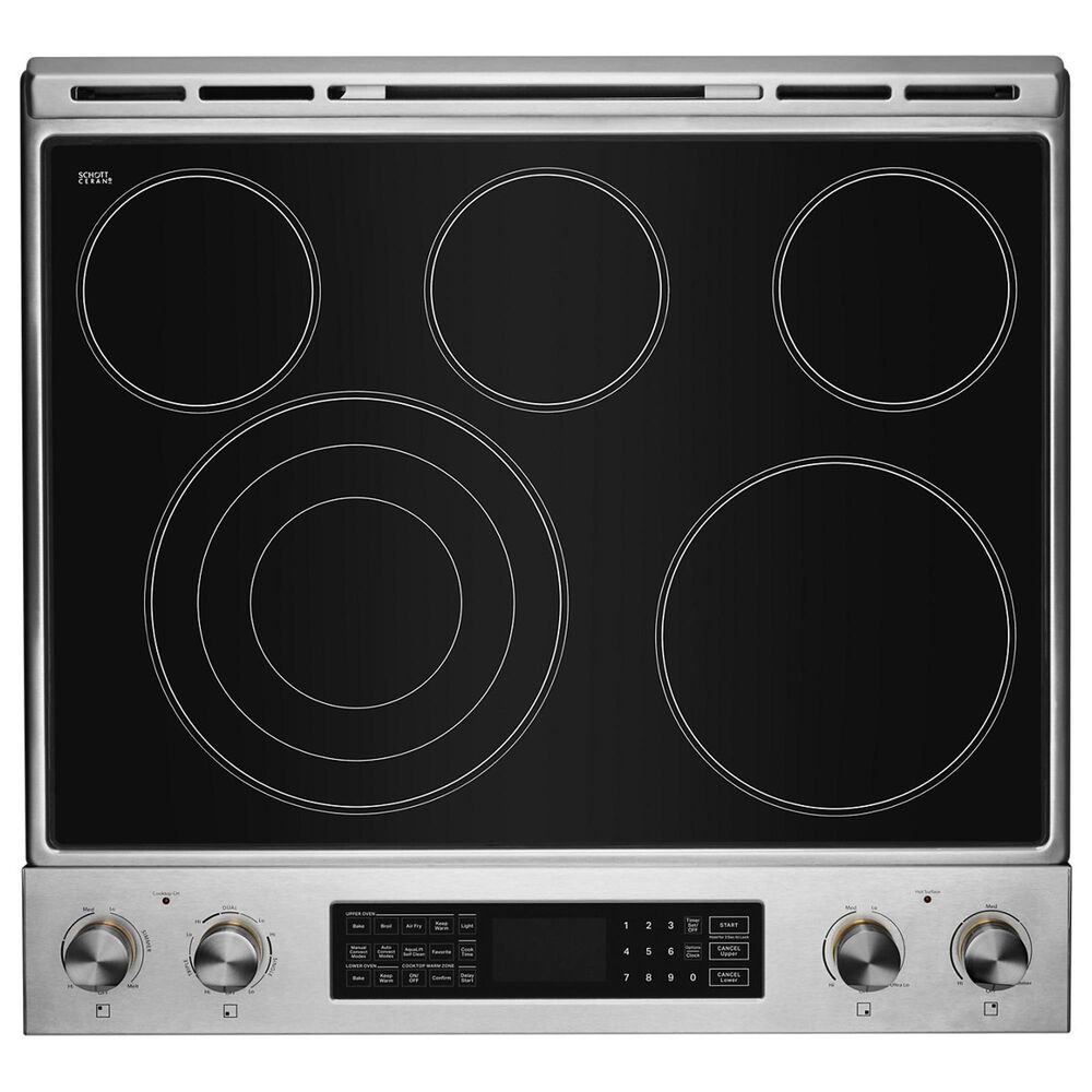 JennAir 6.8 Cu. Ft. Slide-In Electric Range in Stainless Steel and Black, , large