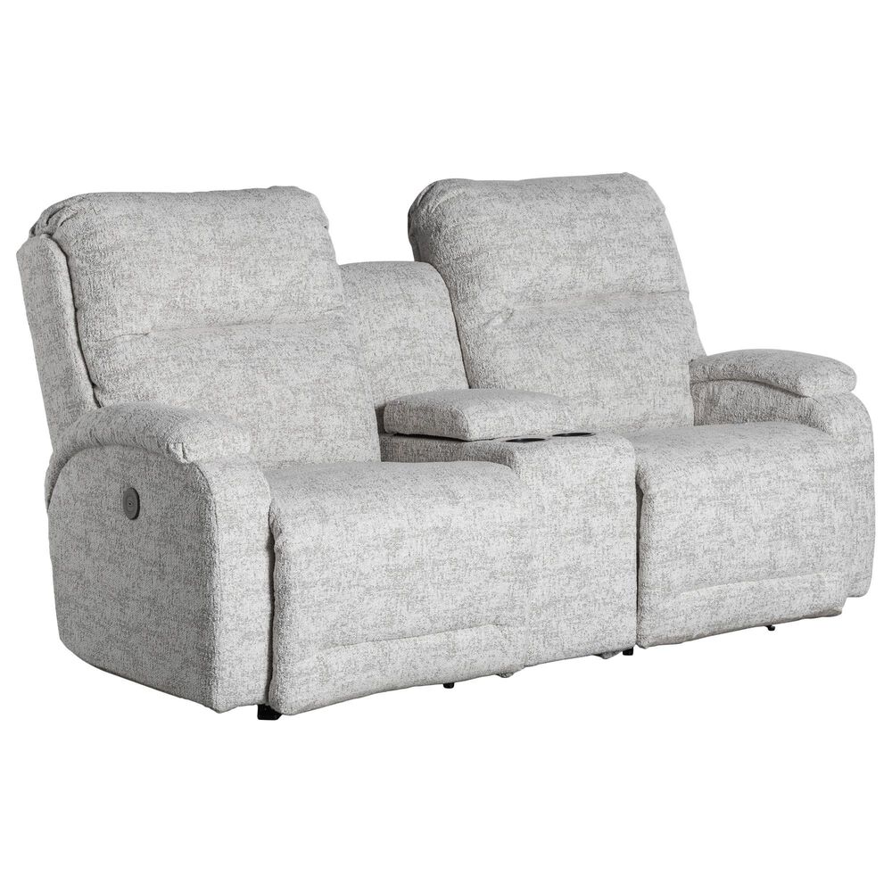 Best Home Furnishings Maverly Power Reclining Loveseat with Console in White Pepper, , large
