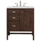 James Martin Vanities Addison 30" Single Bathroom Vanity in Mid Century Acacia with 3 cm Ethereal Noctis Quartz Top and Rectangular Sink, , large
