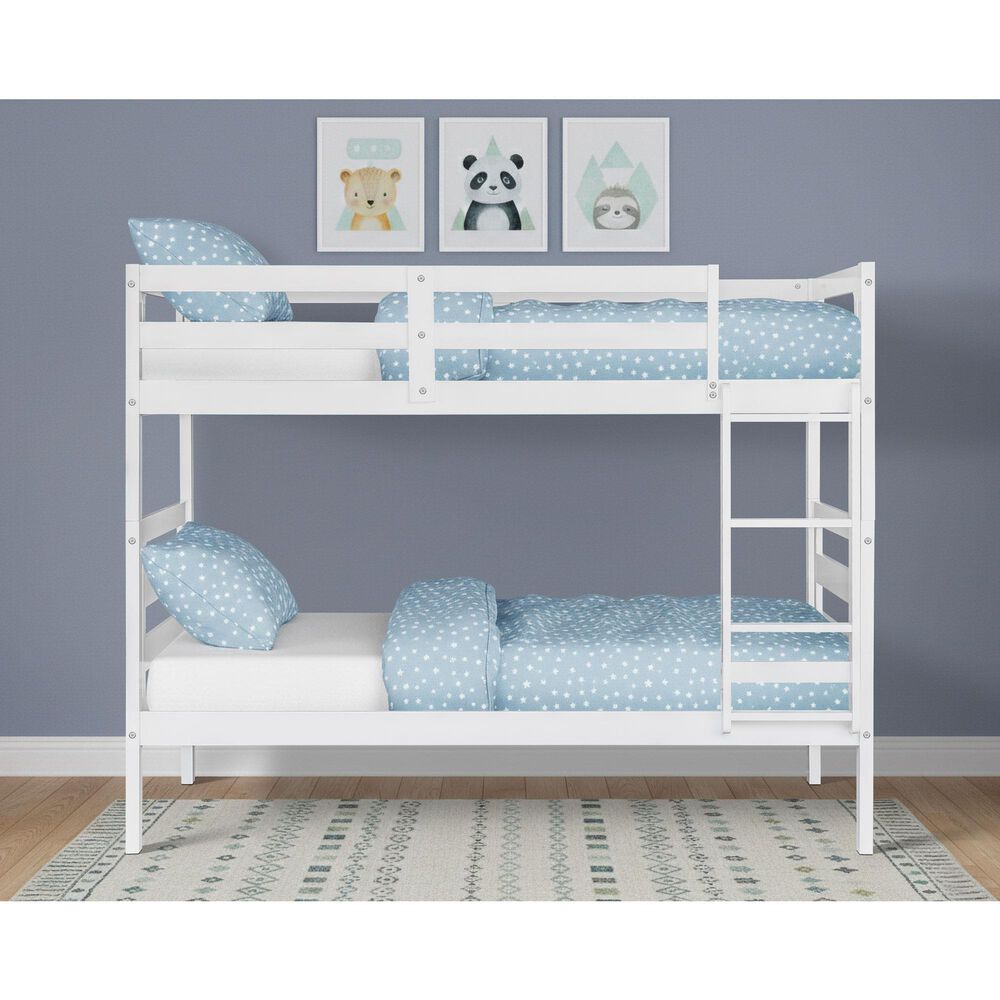 Forest Grove Twin over Twin Bunkbed in White, , large