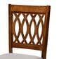 Baxton Studio Florencia Side Chair with Grey Cushion in Walnut Brown (Set of 2), , large