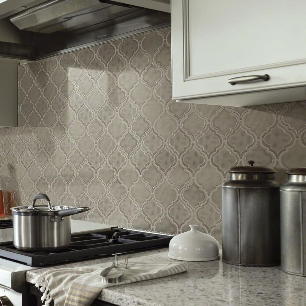Shaw Geoscape Lantern Taupe 10.83" x 11.81" Ceramic Mosaic Sheet, , large