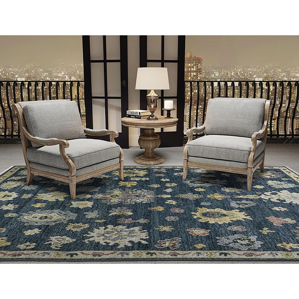 Amer Rugs Jaigarh 10&#39; x 14&#39; Medium Blue Area Rug, , large