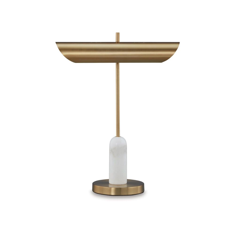 Ashley Rowleigh Metal/Marble Desk Lamp, , large