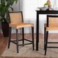 Baxton Studio Lingga Counter Stool in Dark Brown, , large