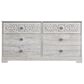 Ashley Paxberry 59" 6-Drawer Dresser in Whitewash, , large