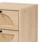 Baxton Studio Ardon 2-Drawer End Table in Light Brown and Black, , large