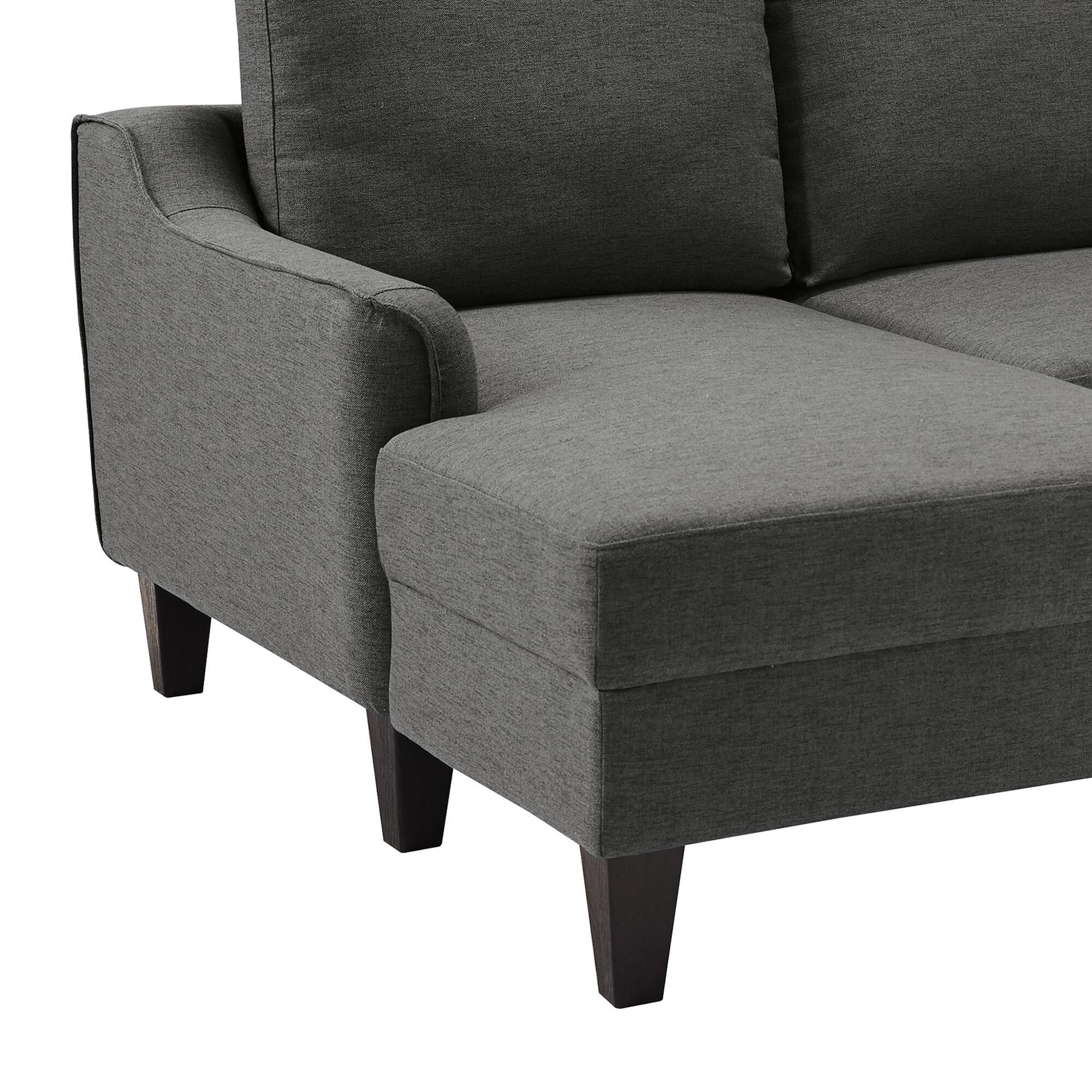 Ashley Jarreau Left Facing Sofa Chaise Sleeper in Dark Gray NFM