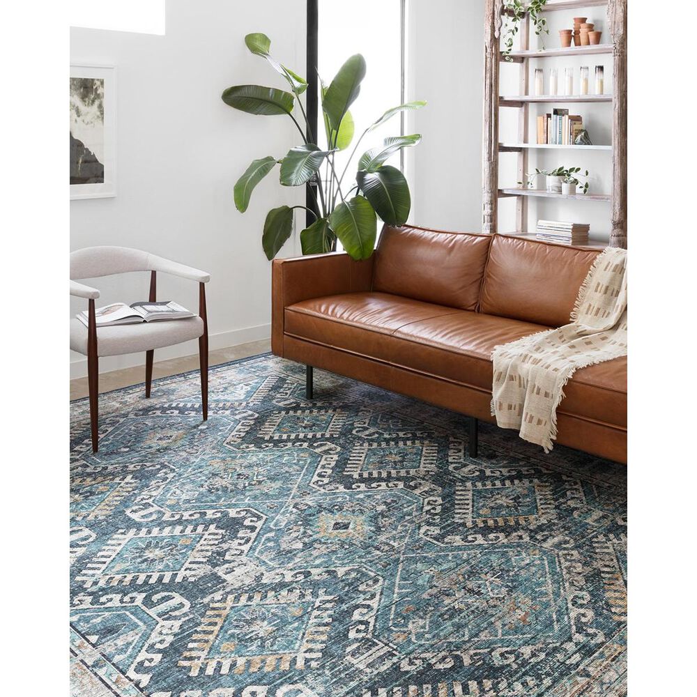 Loloi II Skye SKY-03 2&#39;3&quot; x 3&#39;9&quot; Denim and Natural Scatter Rug, , large