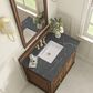 James Martin Vanities Lorelai 36" Single Vanity in Mid-Century Walnut with 3 cm Parisien Bleu Quartz Top, , large