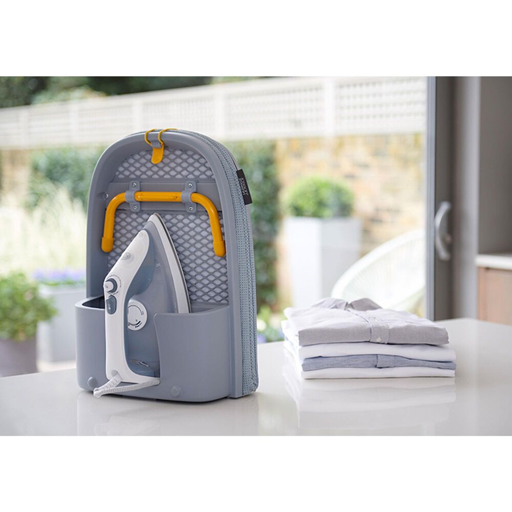 Joseph Joseph Pocket Folding Table-Top Ironing Board in Grey and Yellow, , large