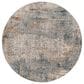 Surya Cardiff CDF-2305 Medium Gray, Light Blue, Mustard, Dark Blue, Dusty Pink and Rust 7"10" Round Area Rug, , large