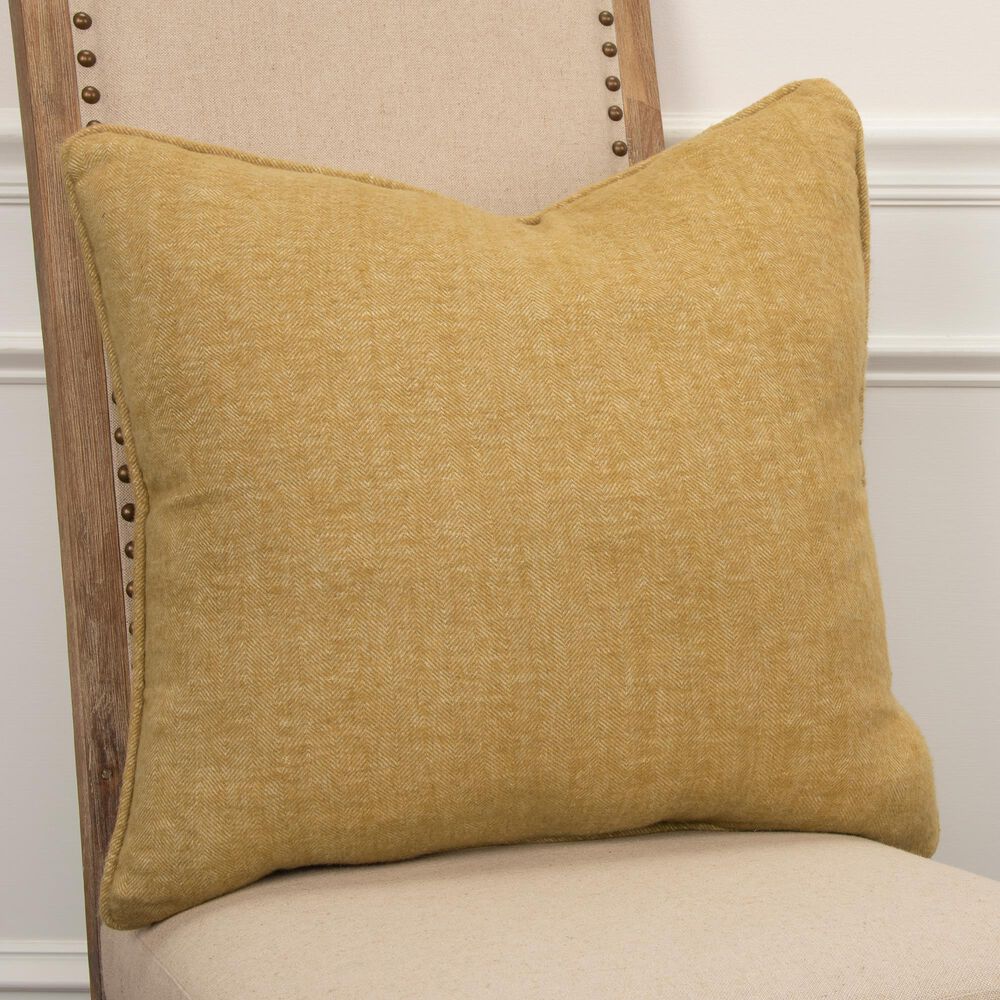 Rizzy Home Solid 20&quot; Poly Filled Pillow in Gold, , large