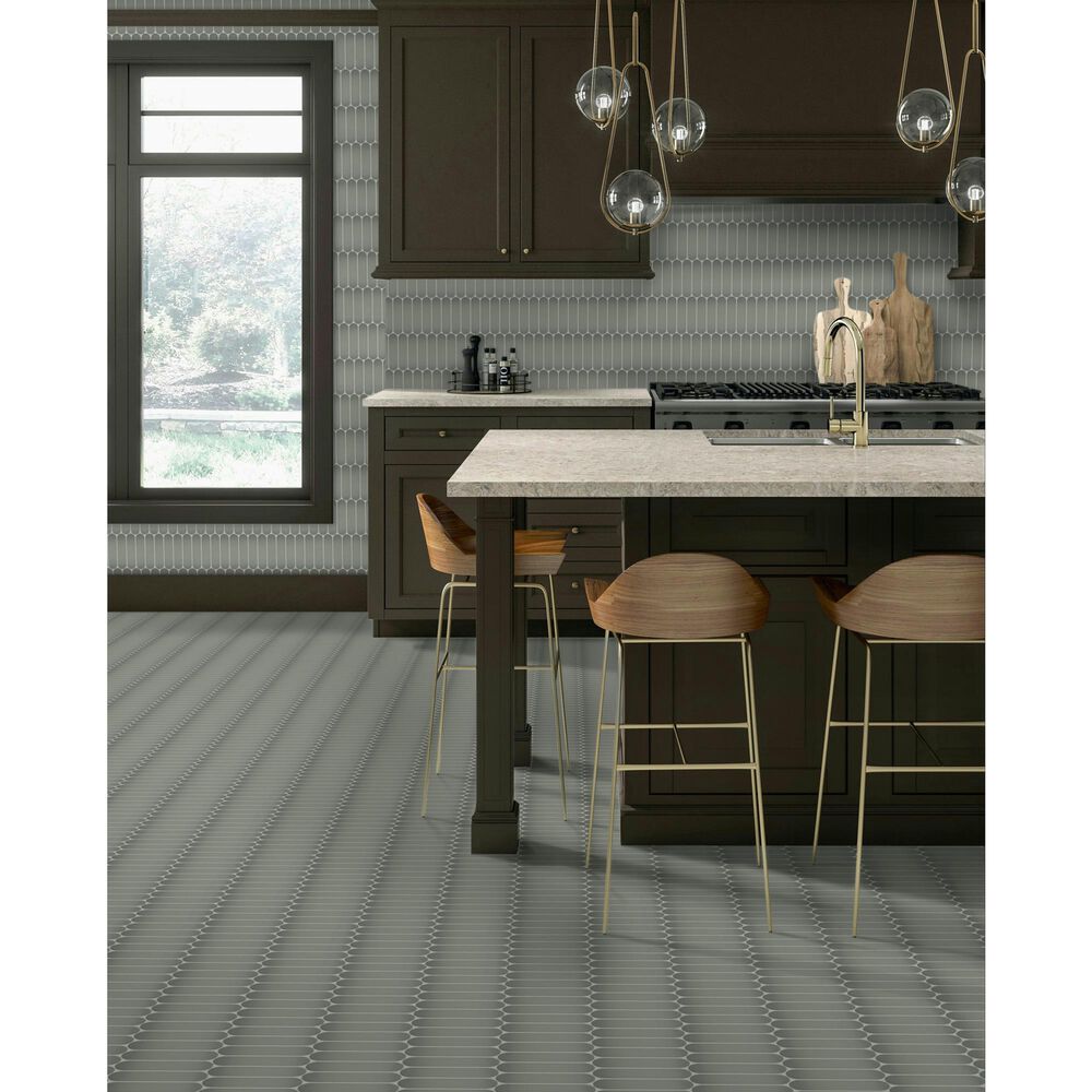 Dal-Tile Artefino Element Stone 1.5" x 6" Capsule on 12" x 13" Porcelain Mosaic Sheet, , large