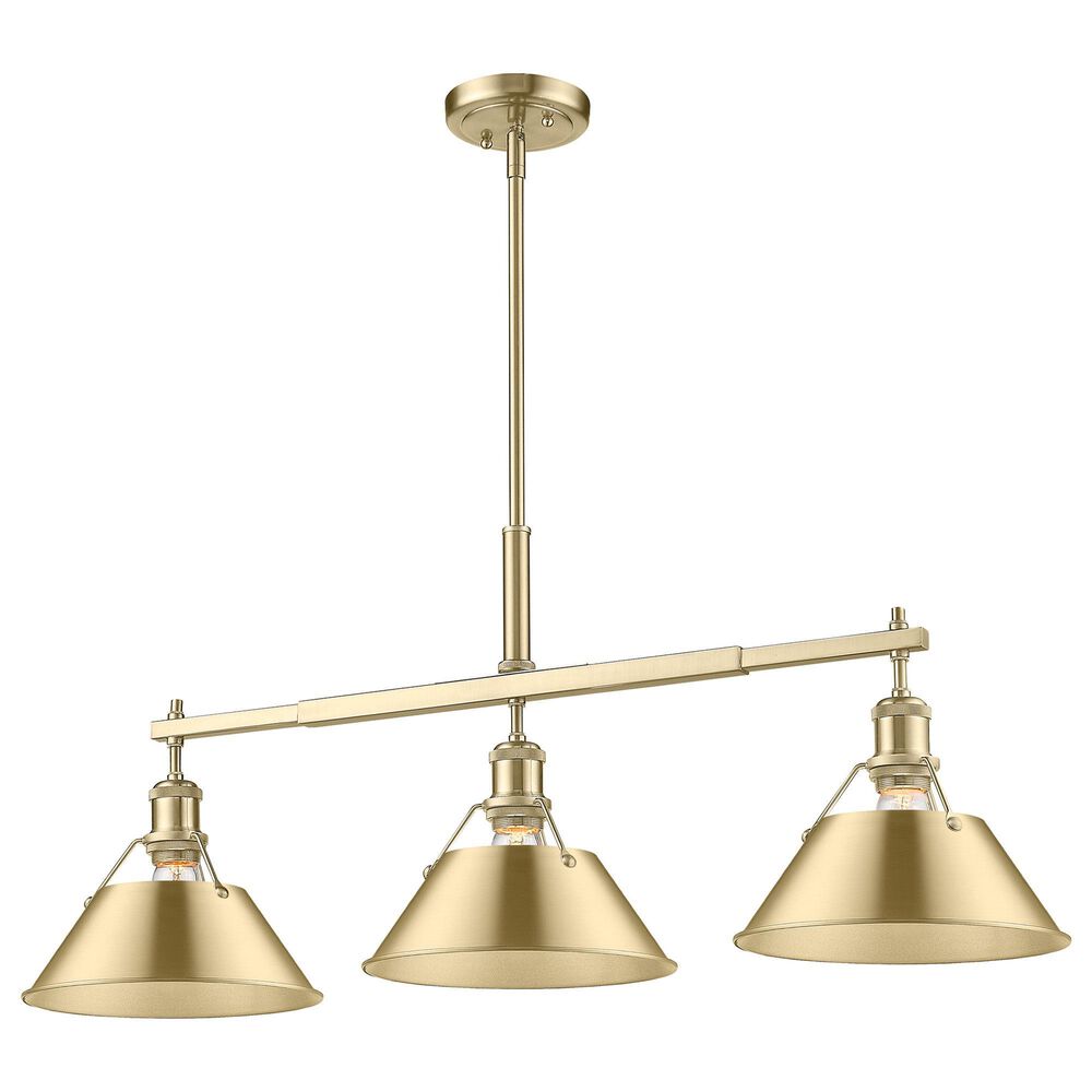 Golden Lighting Orwell 3-Light Linear Pendant in Brushed Champagne Bronze, , large