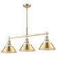Golden Lighting Orwell 3-Light Linear Pendant in Brushed Champagne Bronze, , large