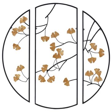 Hampton Park 3-Piece Wall Decor in Black and Gold, , large