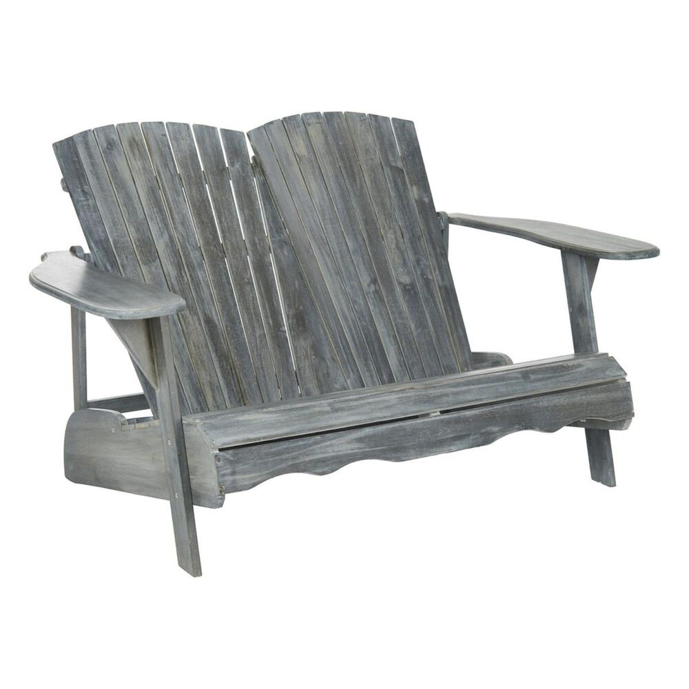 Safavieh Hantom Acacia Wood Garden Bench in Ash Grey, , large