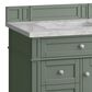 James Martin Vanities Brittany 30" Single Bathroom Vanity in Smokey Celadon with 3 cm Victorian Silver Quartz Top and Rectangular Sink, , large