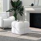 Jennifer Taylor Home Pixel Pouf Ottoman in Almond White, , large