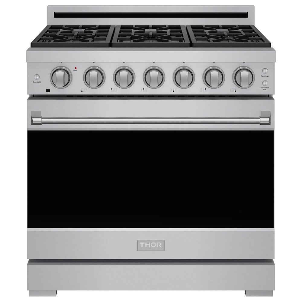 Thor Kitchen Gordon Ramsay Series 36" Professional Liquid Propane Range in Stainless Steel, , large