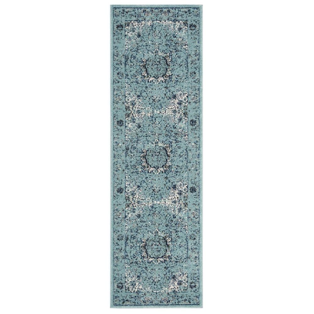 Safavieh Evoke EVK220E-27 2&#39;2&quot; x 7&#39; Light Blue/Light Blue Runner, , large