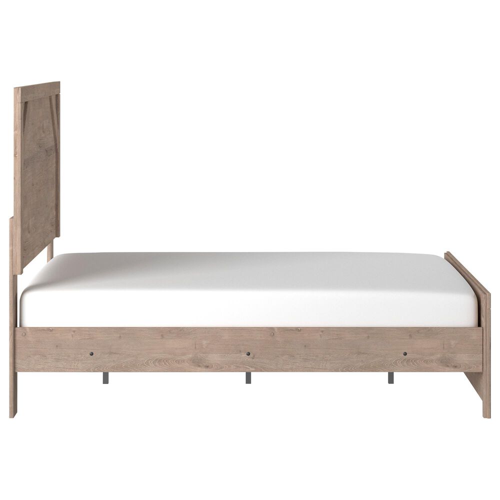 Ashley Senniberg Full Panel Bed in Light Browna and White, , large