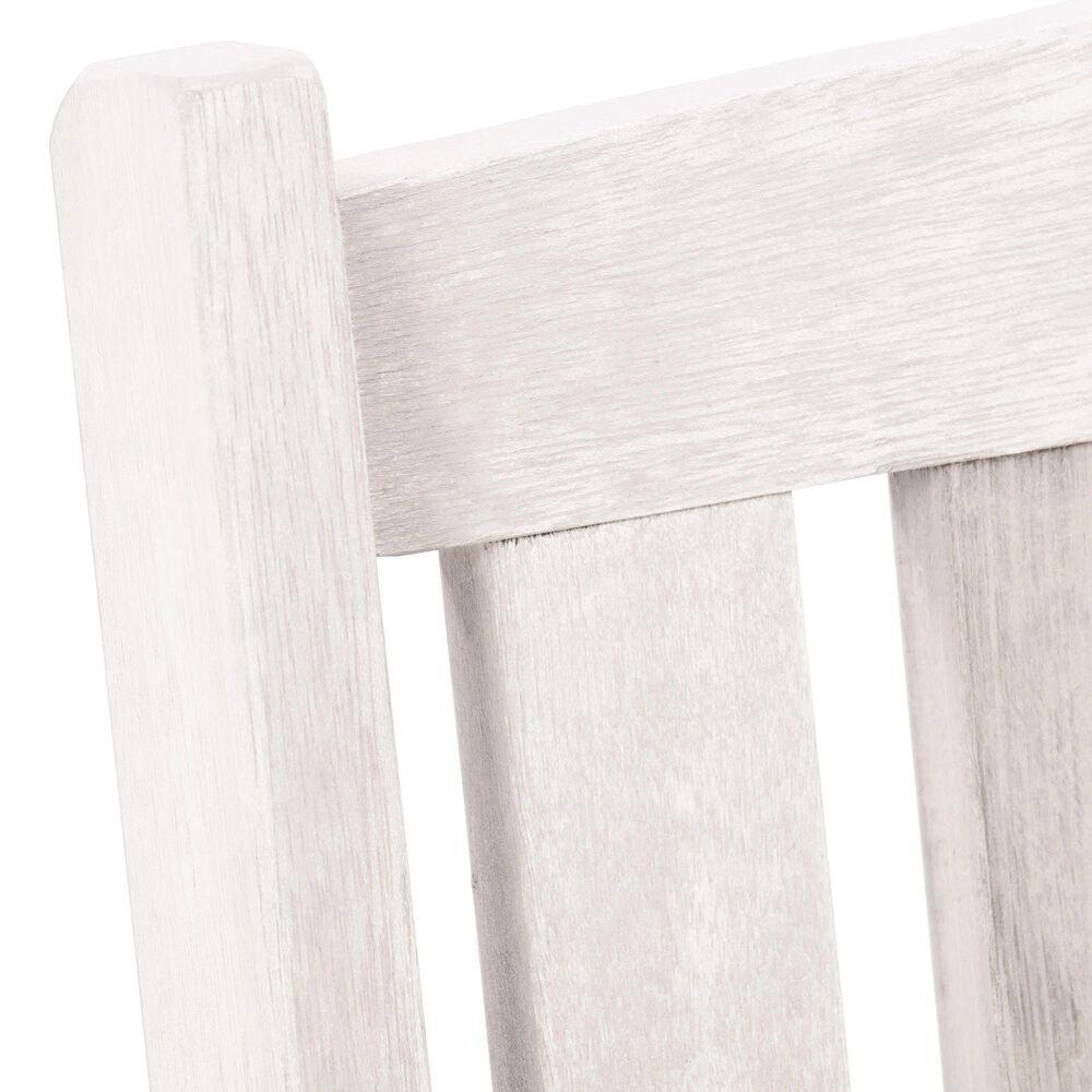 CorLiving Miramar Patio Bench in White/Navy Blue, , large