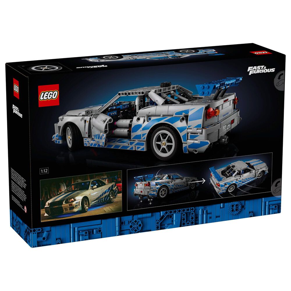 LEGO Technic 2 Fast 2 Furious Nissan Skyline GT-R (R34) Car Building Set, , large