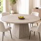 GARVEE 47" Round Dining Table with Pedestal Base in Gray - Table Only, , large