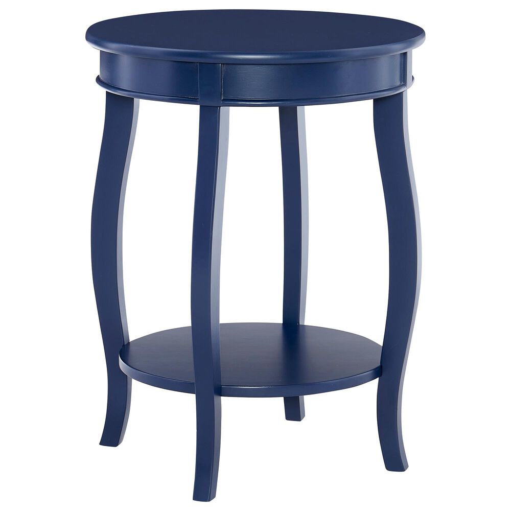 Linon Home Decor Rainbow Side Table in Navy Blue, , large