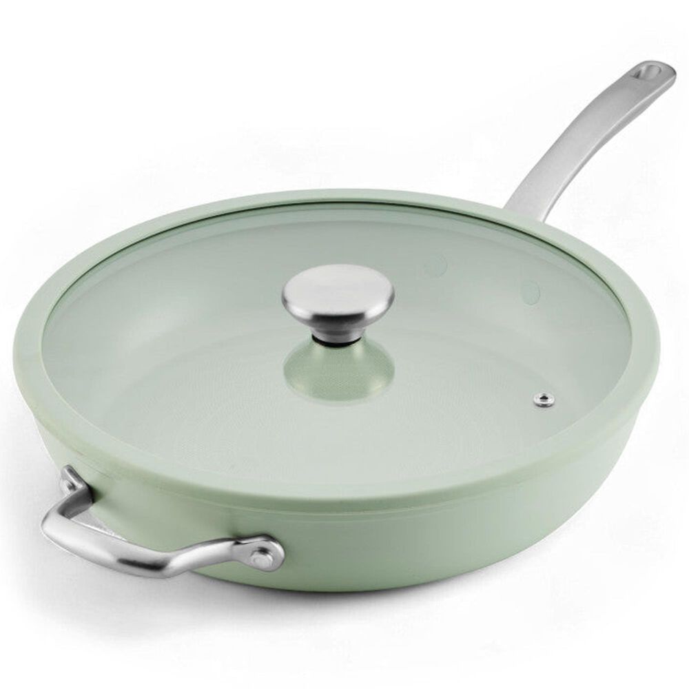 Circulon 12" Ceramic Nonstick Frying Pan with Lid in Sage, , large