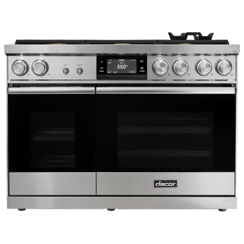 Dacor 48" Freestanding Dual-Fuel Steam Range in Silver Stainless Steel, , large