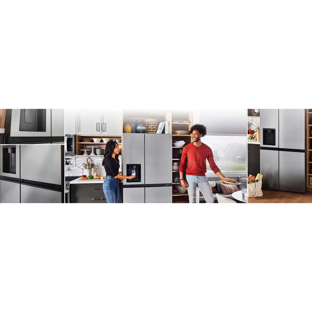 LG 22.5 Cu. Ft. Side-By-Side Counter-Depth Refrigerator in Stainless Look, , large