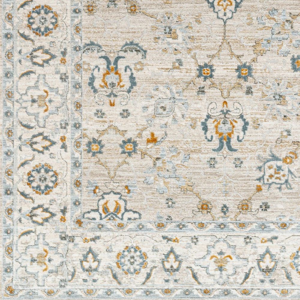 Surya Dresden Taupe, Off-White, Dusty Sage, Light Gray, Deep Teal, Olive and Mustard 6'7" x 9'6" Area Rug, , large