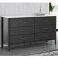 Ashley Cadmori 6-Drawer Dresser in Matte Black and White, , large