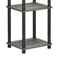 HOMLUX 3-Tier End Table in French Oak and Black, , large