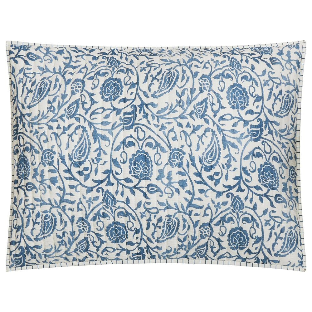 Peking Handicraft Eden Paisley 3-Piece King Quilt Set in Blue, , large