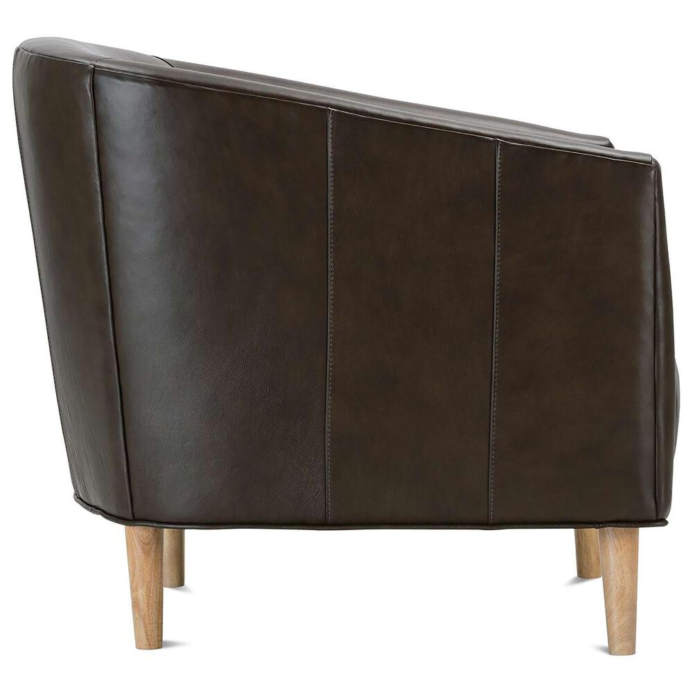 Rowe Furniture Pate Leather Chair in Brown, , large