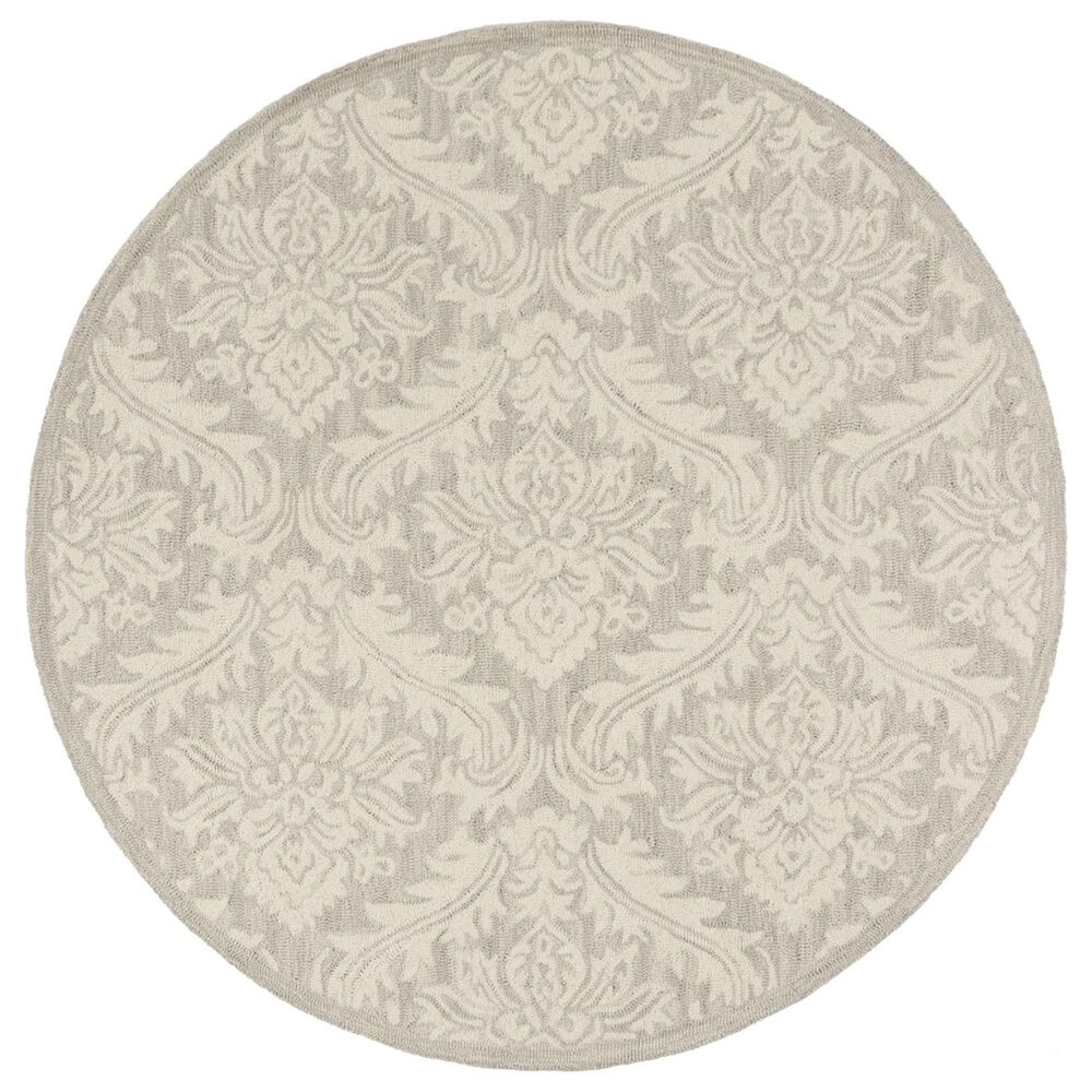 Safavieh Micro-Loop 5" Round Silver Area Rug, , large