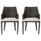 Hearth and Haven Hillhurst Outdoor Rattan Chair with Sloped Arms and Cushion in Brown (Set of 2), , large