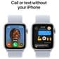 Apple Watch SE GPS + Cellular 44mm Silver Aluminum Case with Blue Cloud Sport Loop, , large