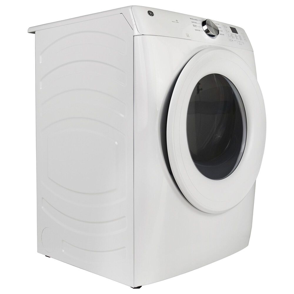 GE 7.8 Cu. Ft. Smart Front Load Gas Dryer in White, , large
