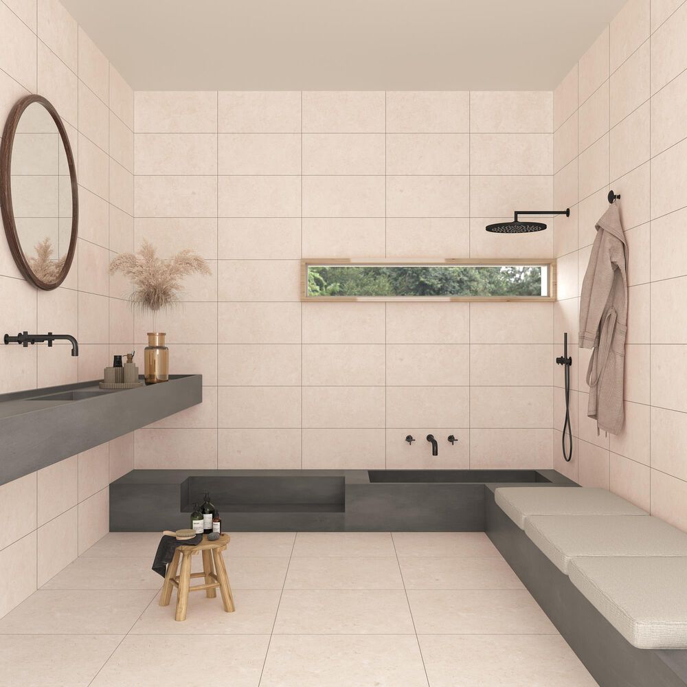 Emser Letrav Beige 12&quot; x 24&quot; Porcelain Tile, , large