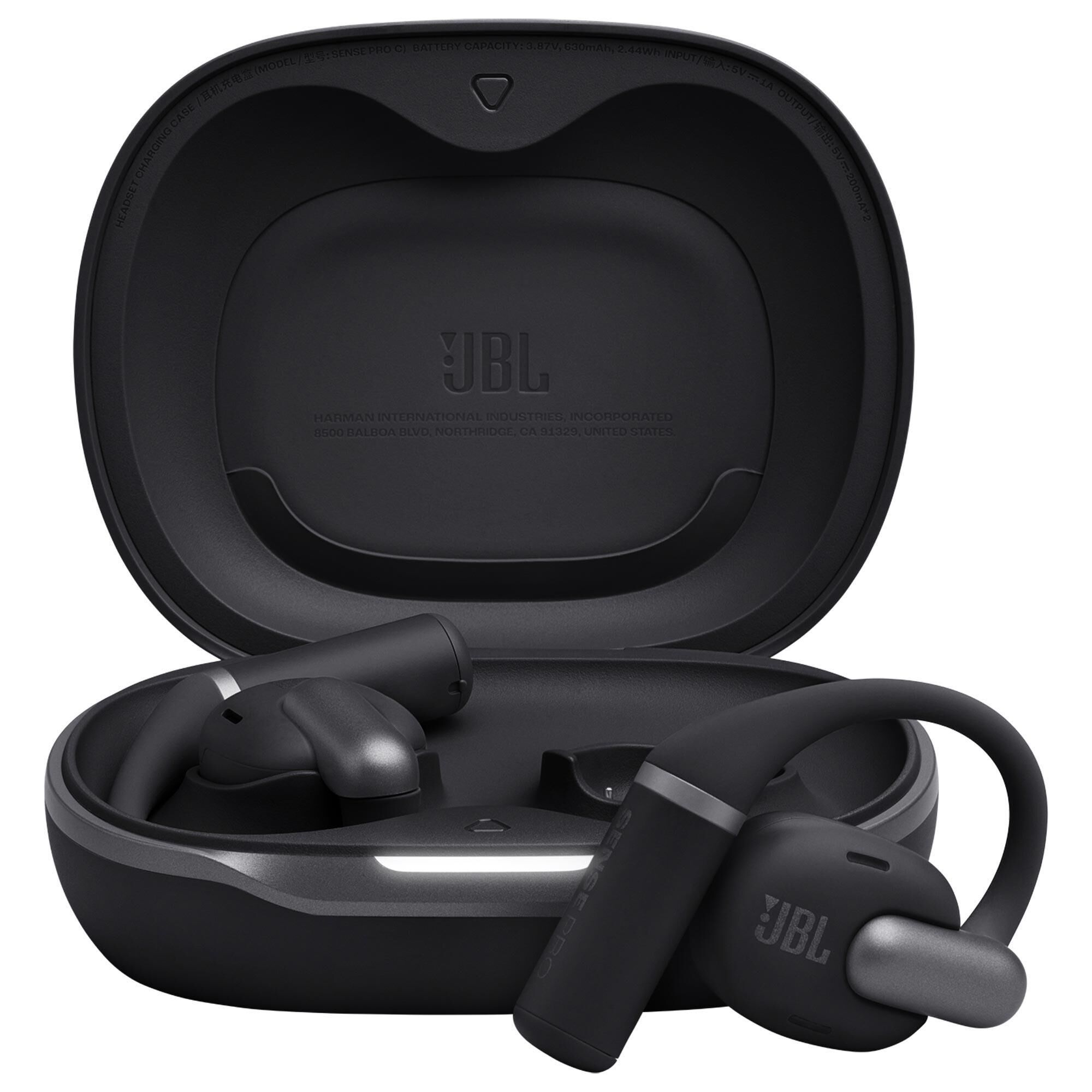 JBL SenseProワイヤレスイヤホン ブラック JBL Sense Pro True Wireless Open-Ear Headphones in Black