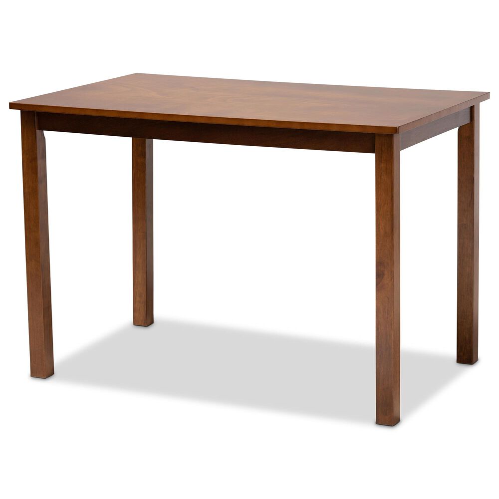 Baxton Studio Seda 5-Piece Dining Set in Grey/Walnut Brown, , large