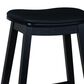Linon Home Decor Culver Counter Stool with Black Cushion in Black (Set of 2), , large