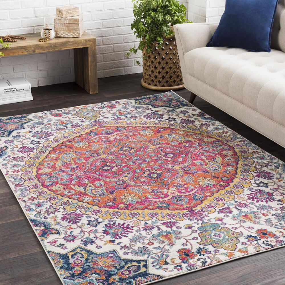 Surya Harput HAP-1045 3"10" x 5"7" Garnet and Orange Area Rug, , large
