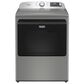 Maytag 5.2 Cu. Ft. Smart Pet Pro Top Load Washer and 7.4 Cu. Ft. Smart Top Load Electric Dryer with Pet Pro Option in Classic Silver, , large