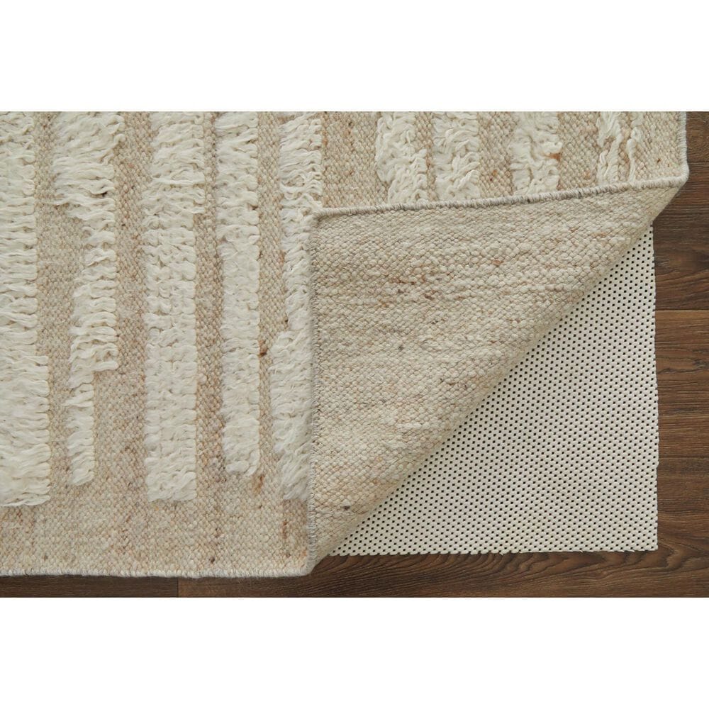 Feizy Ashby Striped 2&#39;6&quot; x 10&#39; Ivory and Beige Runner, , large